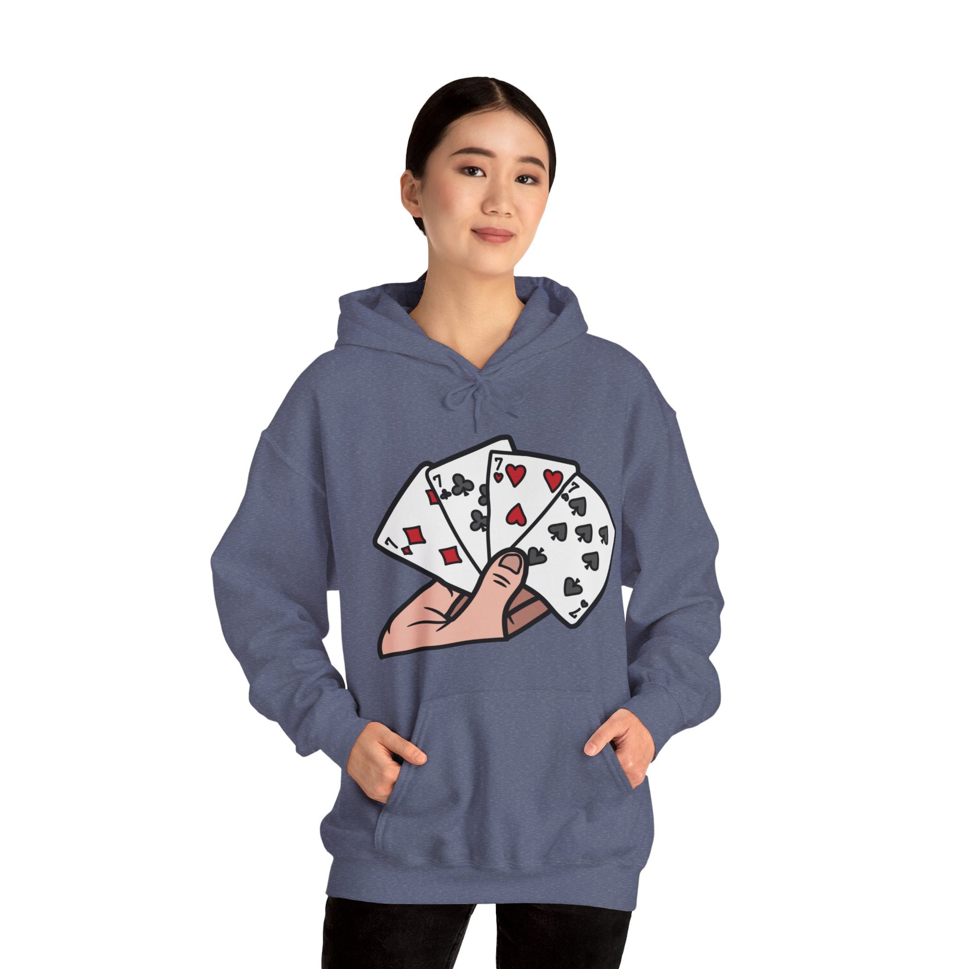 Poker Hooded Sweatshirt Fashion - DUGO