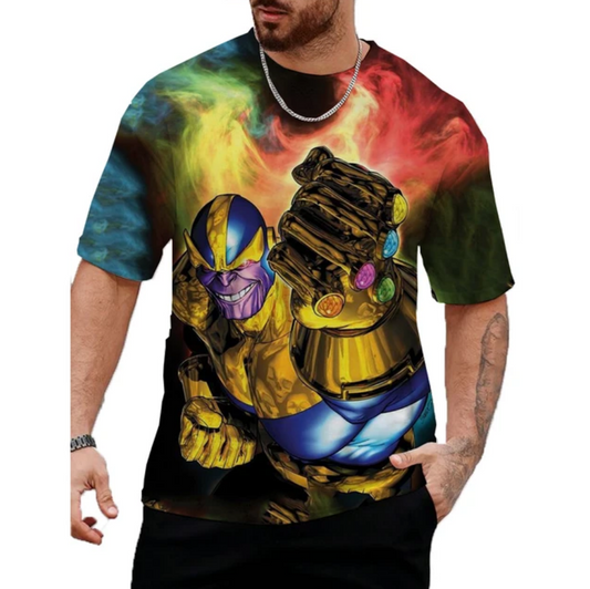 Tshirts Print Dark Purple Titan Warrior For Mens