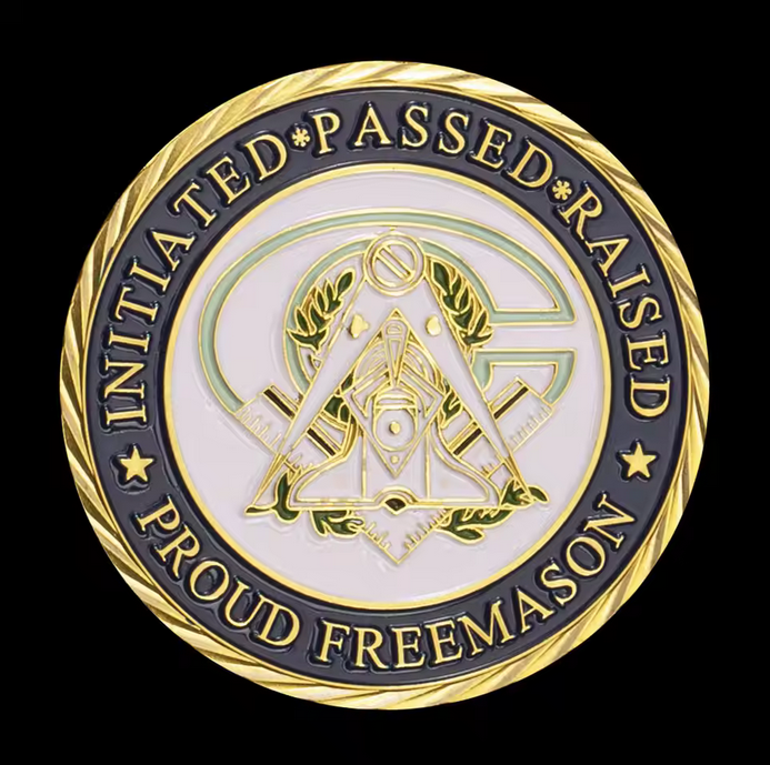 The Free Mason Collectible Souvenir Gold Plated Coin