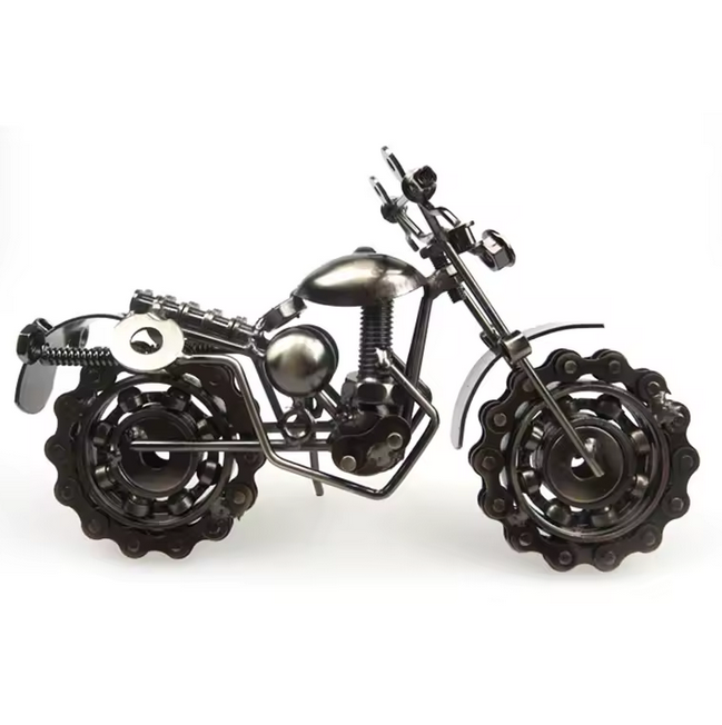 Motorcycle Model Retro Motor Bronze Handmade Motor Metal Decoration
