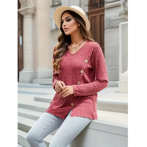 Casual Work Blouse Women Long Sleeve Sweater