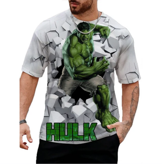 Tshirt Print Green Titan Rage For Men Summer Short Sleeve Fashion