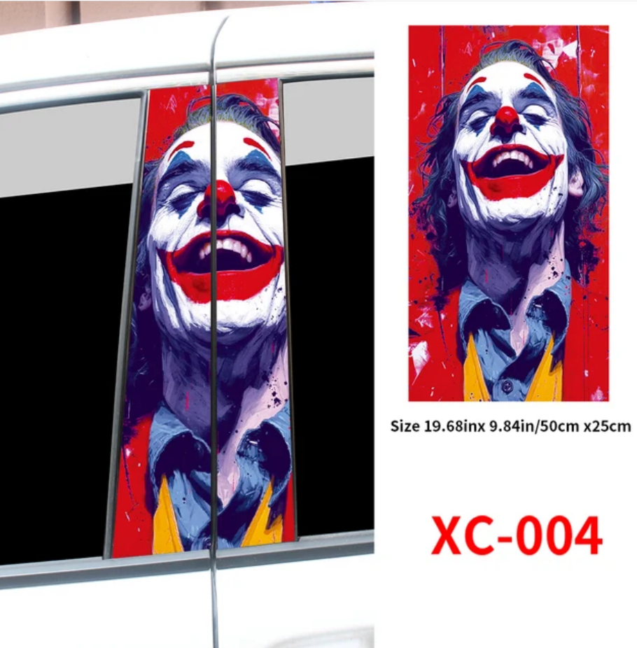 Car Joker Stickers Auto Bpillar Vinyl Decals Waterproof Car Cartoon Cover Scratches Decor