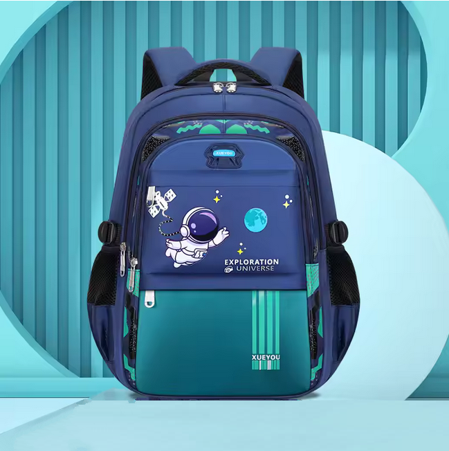 Children School Backpack Boys Astronaut Book Bag