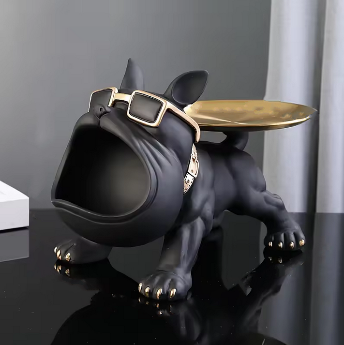 Home Decor Bulldog Figurine Dog Statue Storage Box Animal
