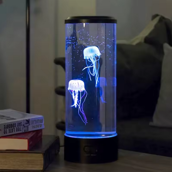 Led Jellyfish Night Light Home And Bedroom Decor Cylindrical