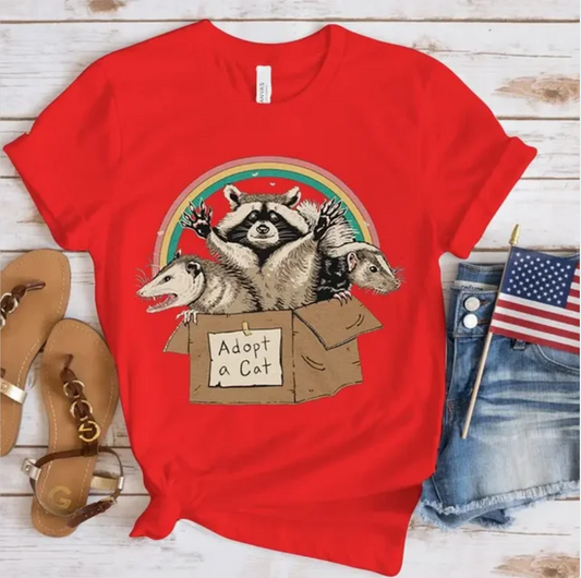 Fashion Tshirt Summer Lovely Opossum Graphic