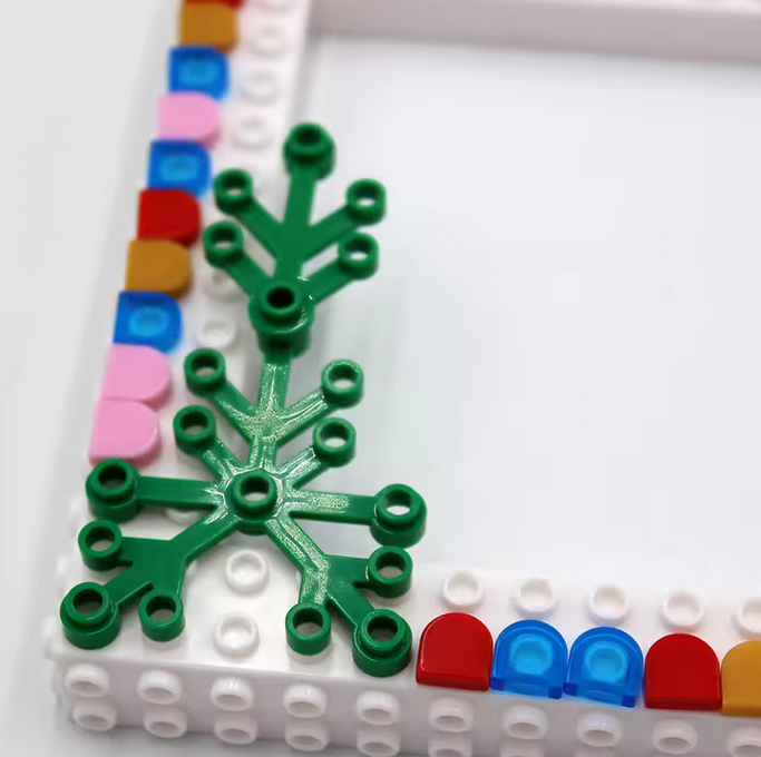 Flower Garden Picture Frame Simple Color Block Design Home Decor Gift
