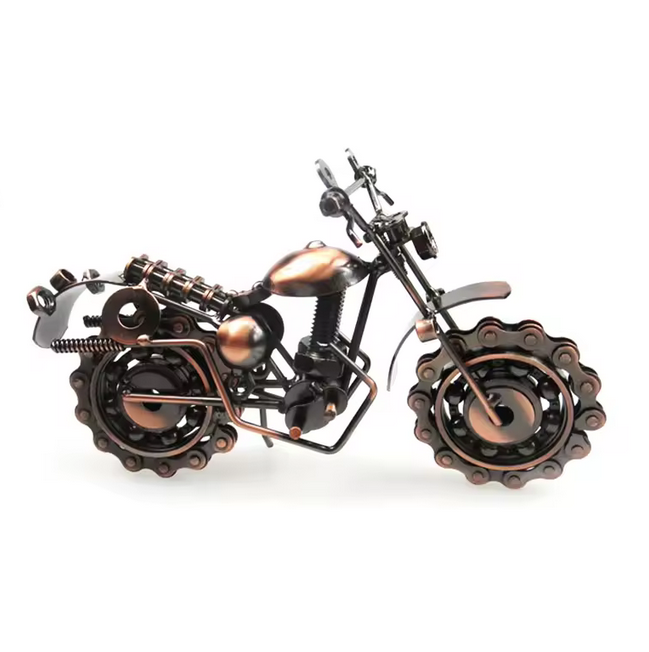 Motorcycle Model Retro Motor Bronze Handmade Motor Metal Decoration