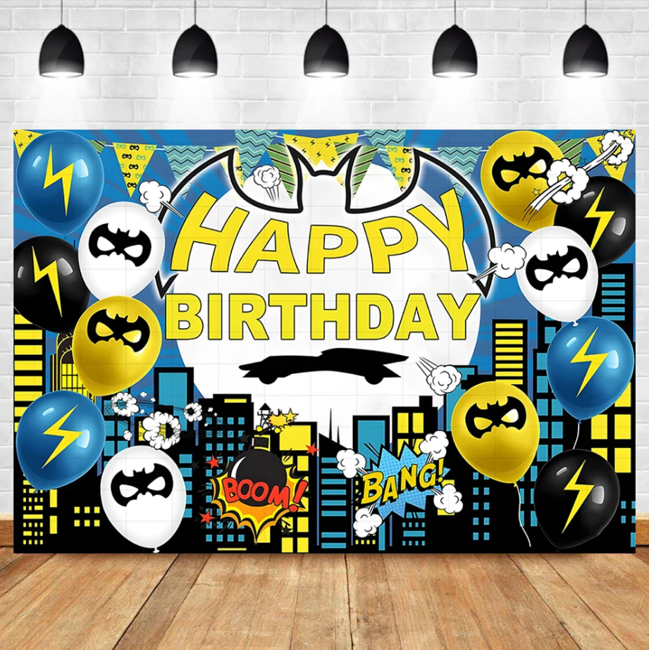Background Boy Children Birthday Party Decoration Funny