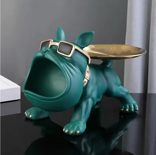 Home Decor Bulldog Figurine Dog Statue Storage Box Animal