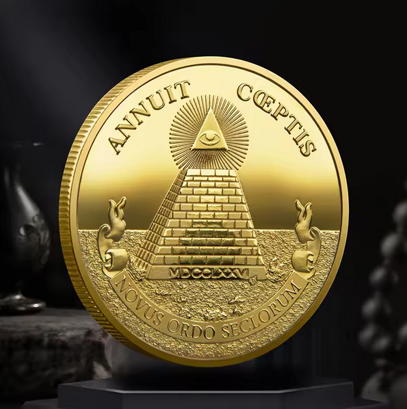 Souvenir Pyramid Coin Faith God Eye Free Freemason