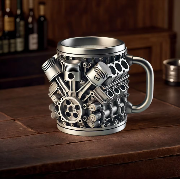 Unique Car Engine Mugs Stainless Steel Coffee Mug