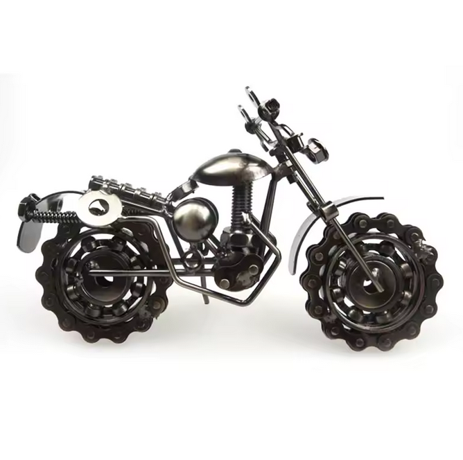 Motorcycle Model Retro Motor Bronze Handmade Motor Metal Decoration