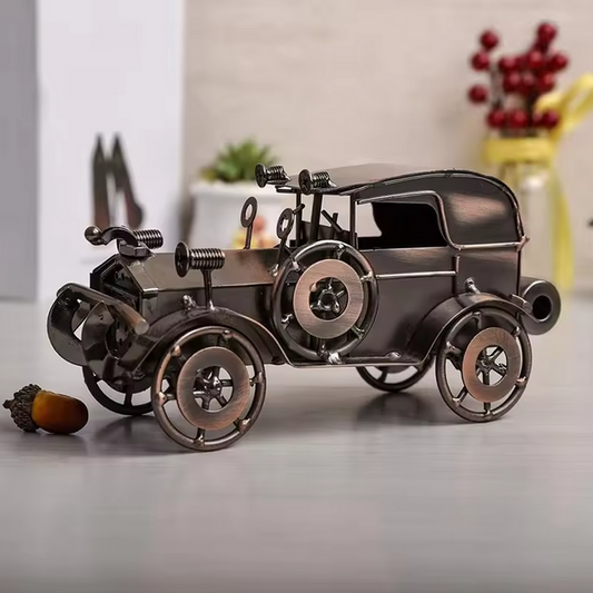 Metal Antique Vintage Car Model Handcrafted Metal Vehicle