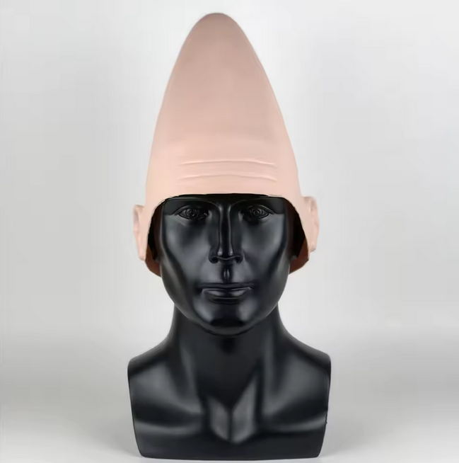 Halloween Alien Conehead Latex Cosplay Helmet Party Costume Prop