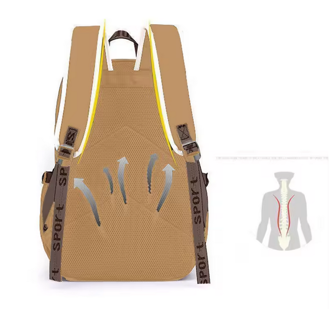 Cute Capybara Kids Backpack Khaki School And Daypack For Teens