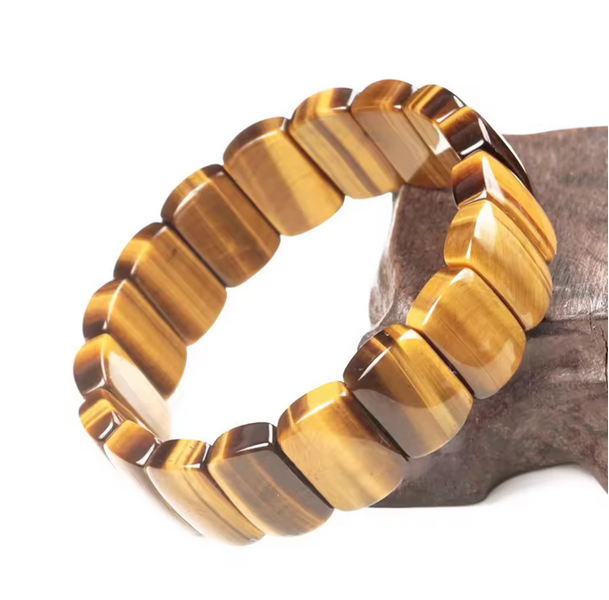 Tiger Eye Square Men Bracelet