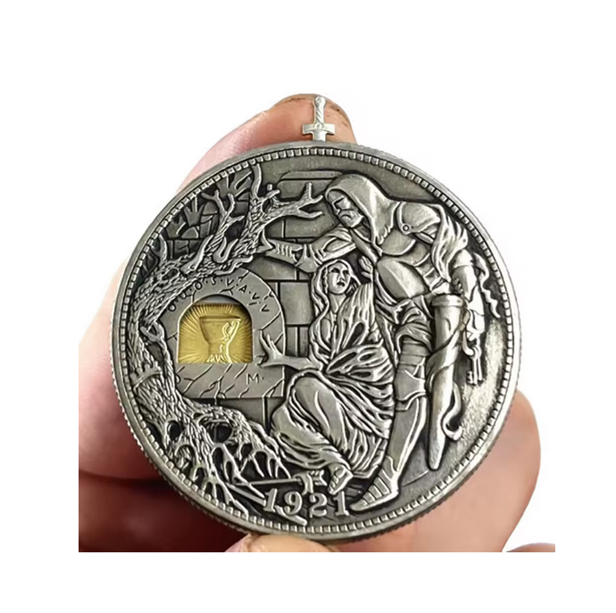 Movable Mechanism Holy Grail Coin Hobo Nickel Morgan Dollar