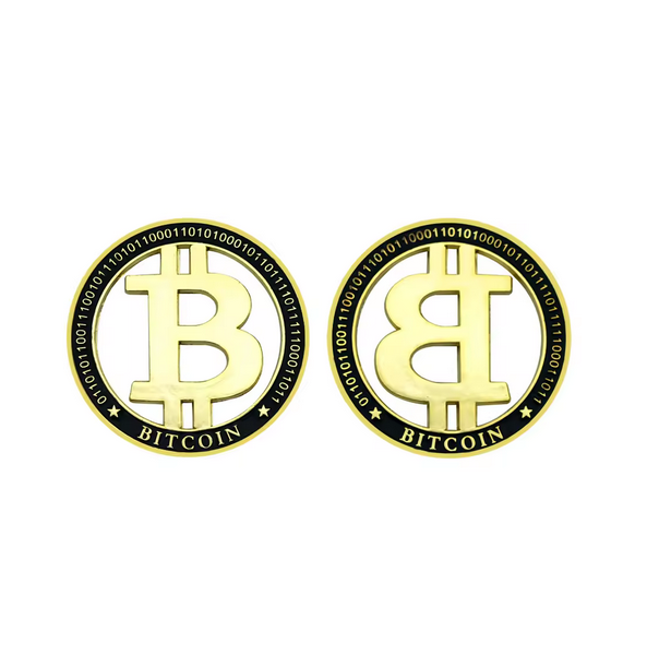Bitcoin Gold Plated Metal Commemorative Coin