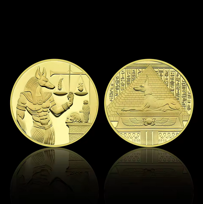 Ancient Egyptian God Anubis Bronze Commemorative Coin