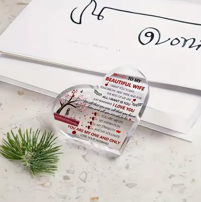 Romantic Acrylic Heart Keepsake