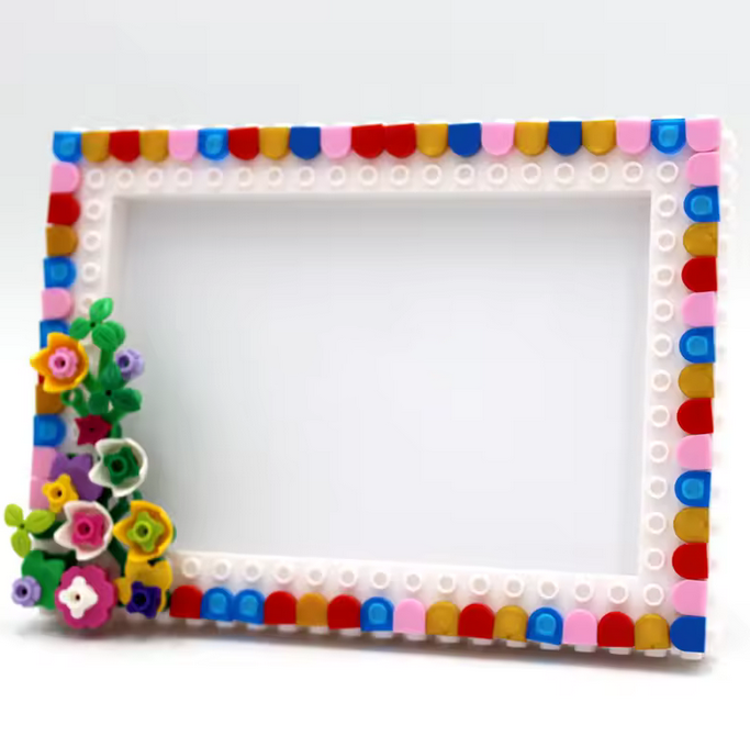 Flower Garden Picture Frame Simple Color Block Design Home Decor Gift