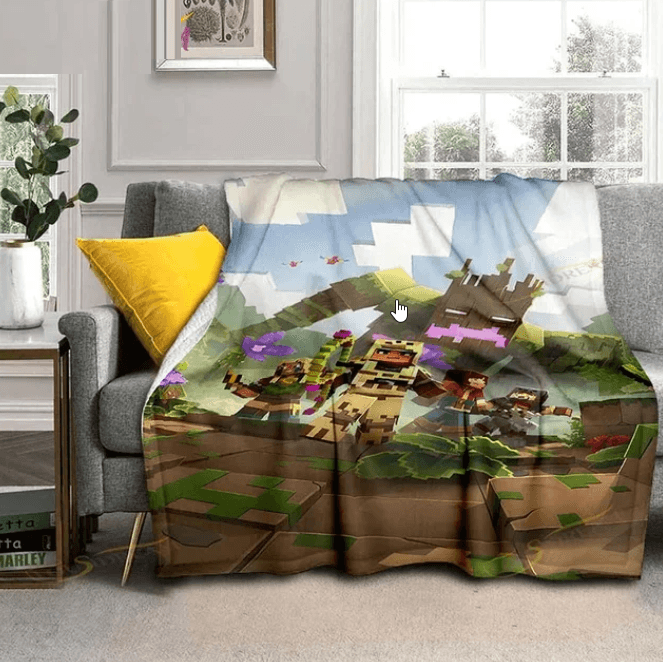 Minecraft Blankets For Beds Thin Blanket Rug For Living Room