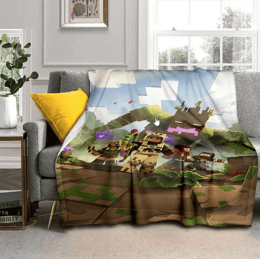 Minecraft Blankets For Beds Thin Blanket Rug For Living Room