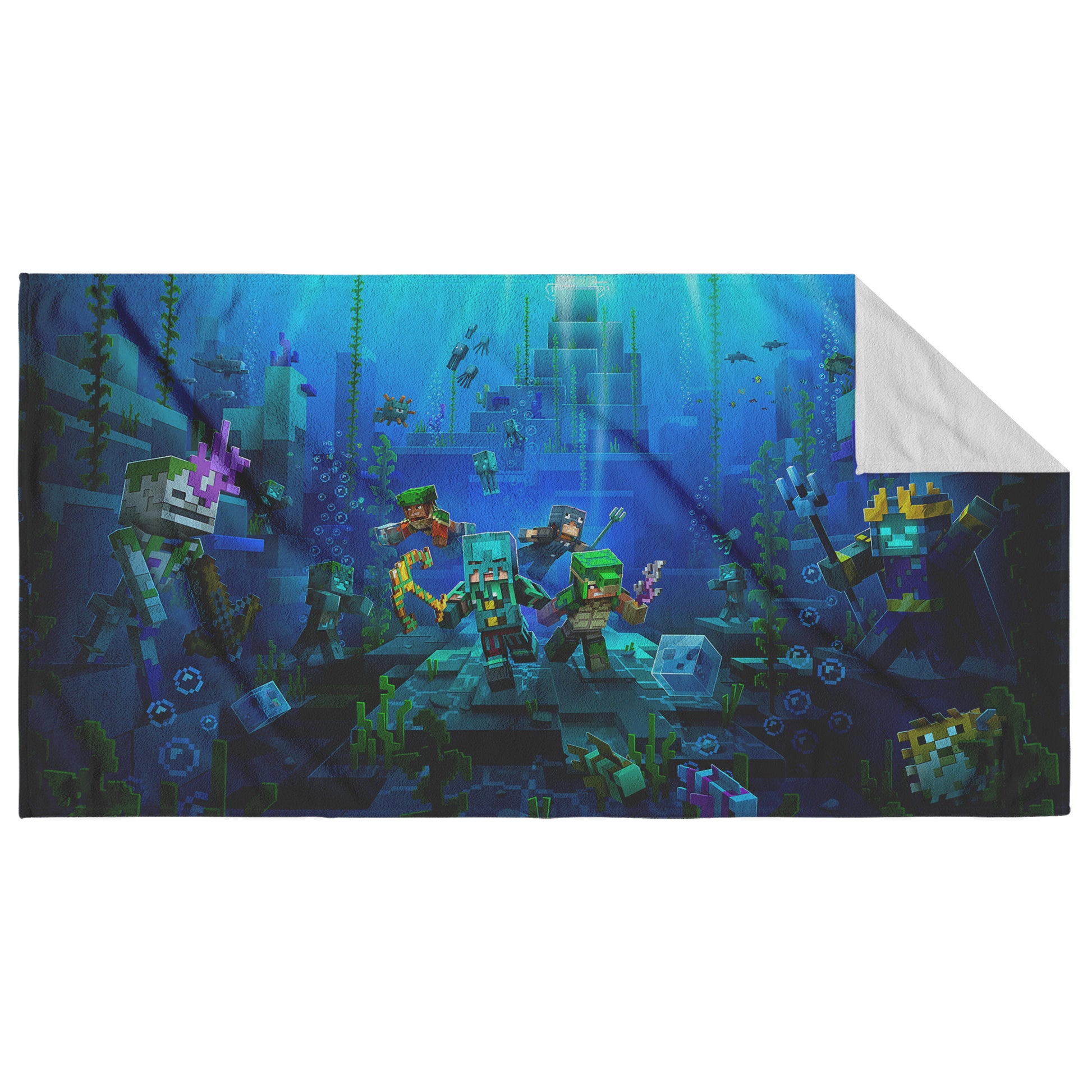 Beach Towel Minecraft Under The Ocean - DUGO