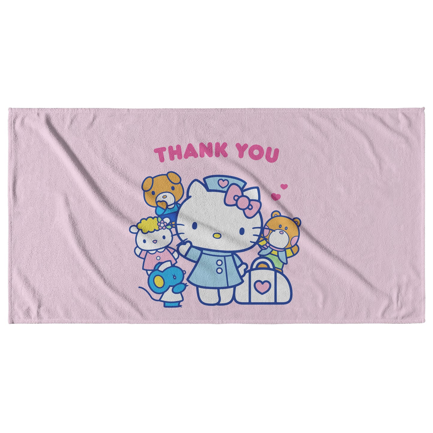 Beach Towel Thank You Print Hello Kitty - DUGO