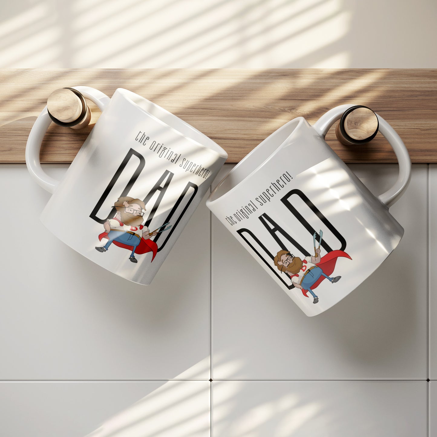 Cute Superhero Dad Father Day Mug Size 11 Oz - DUGO