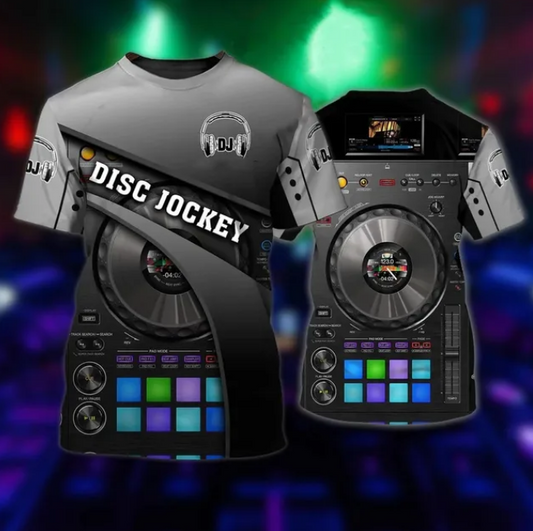 Fashion DJ Rock Music Disc Jockey Tshirts Printed 3D