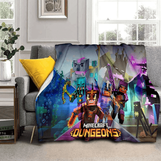 Minecraft Dungeons Soft Throw Blanket For Home Bedroom Unique