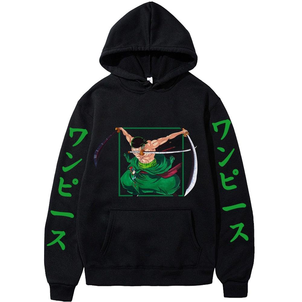 Roronoa Zoro Manga Hoodies Printed Pullover Sweatshirts Long Sleeve