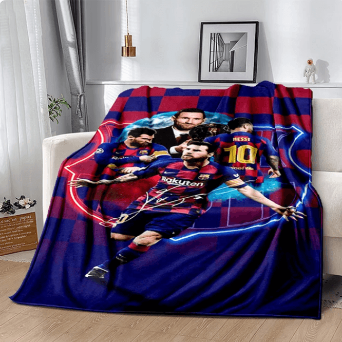 Messi Pattern Blanket Multi Functional Travel