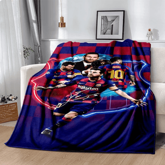 Messi Pattern Blanket Multi Functional Travel