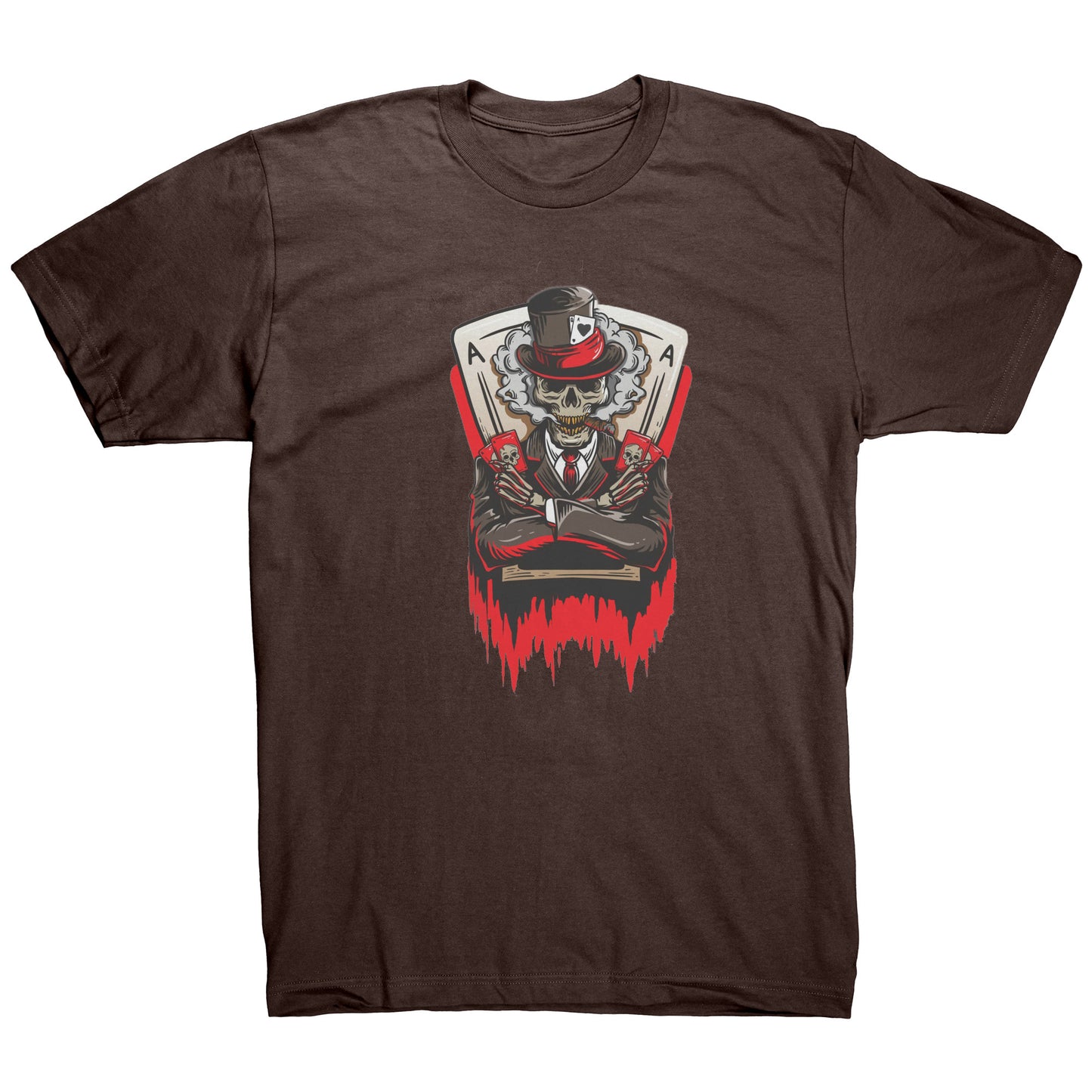 Tshirt Print Skull Wearing Hat Fashion - DUGO