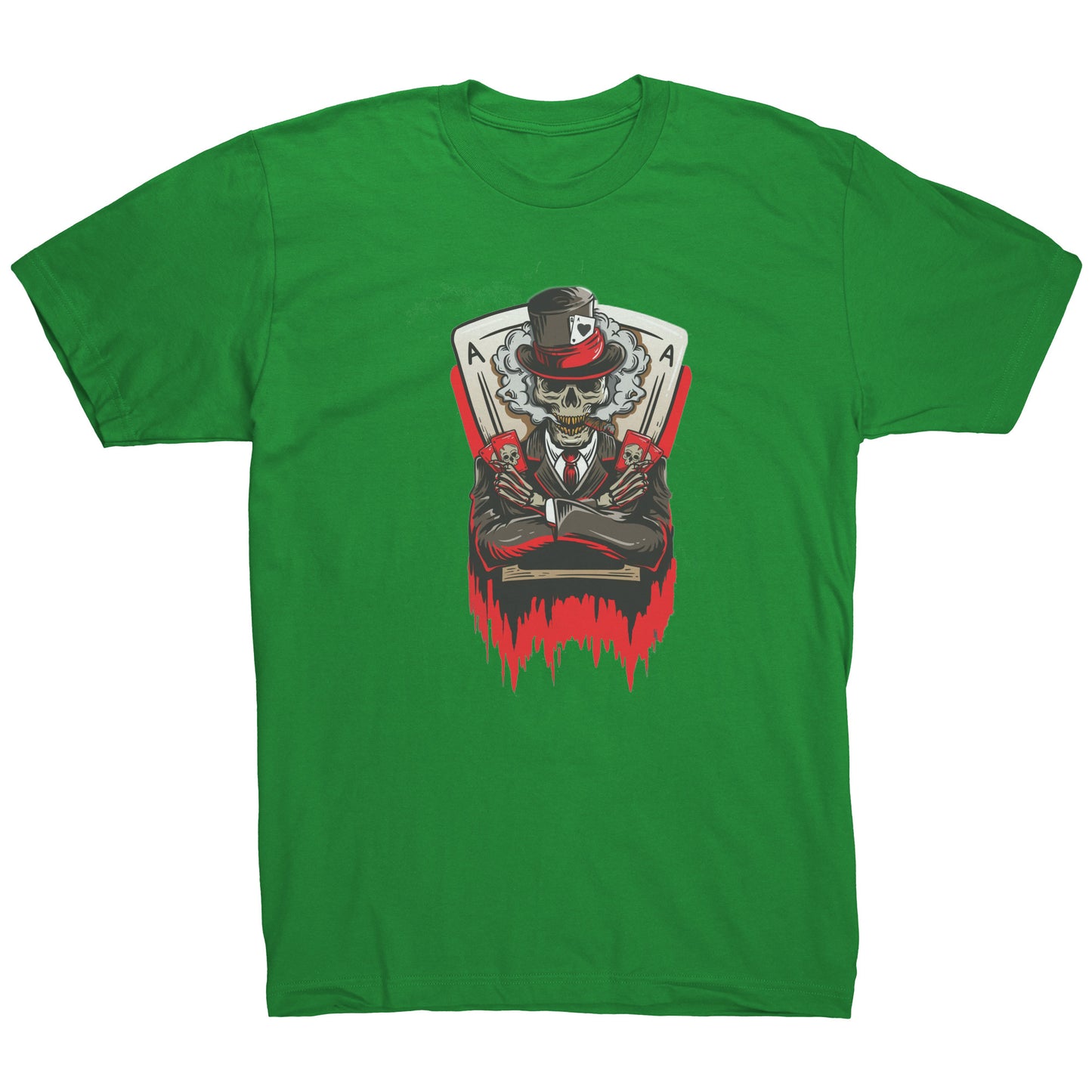 Tshirt Print Skull Wearing Hat Fashion - DUGO