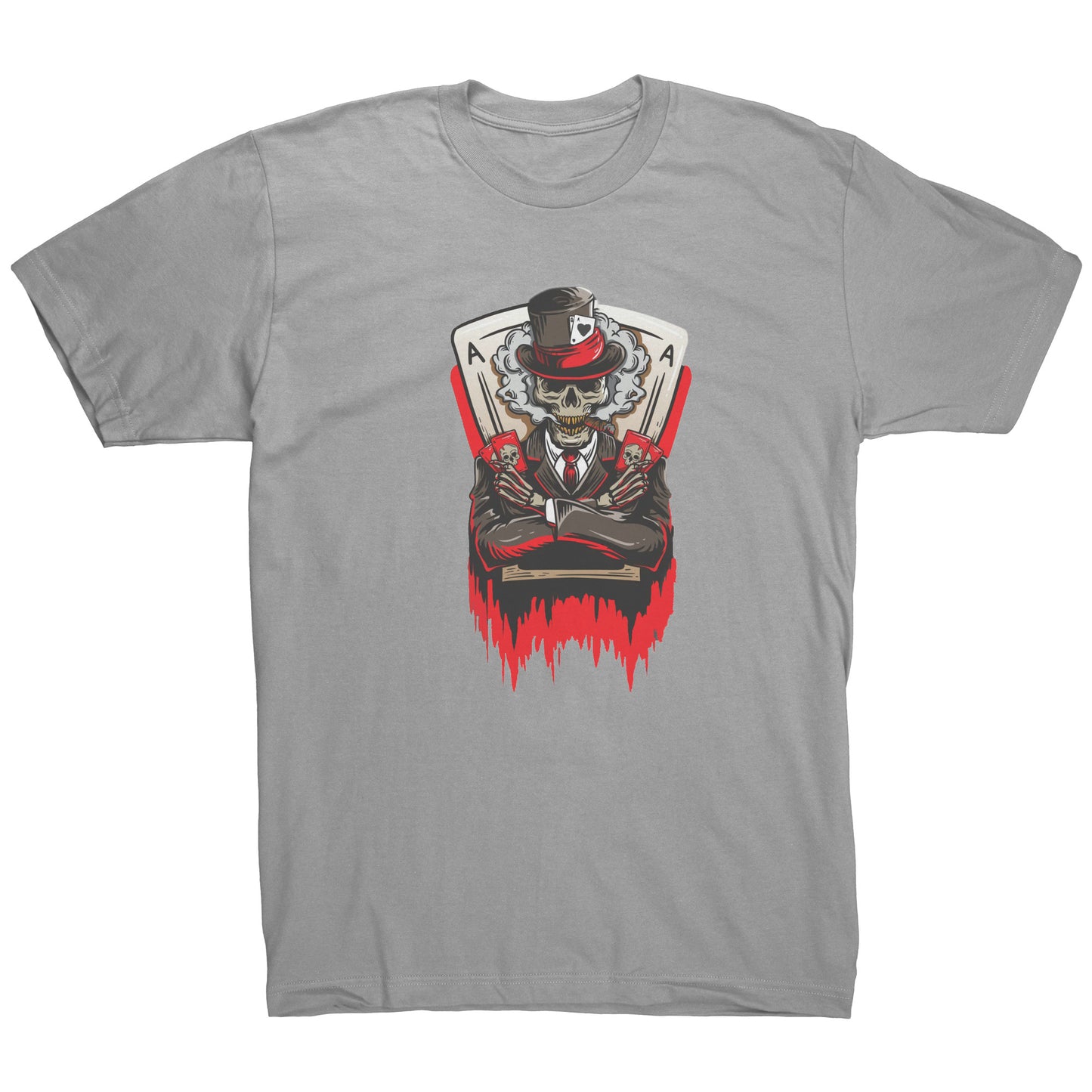 Tshirt Print Skull Wearing Hat Fashion - DUGO
