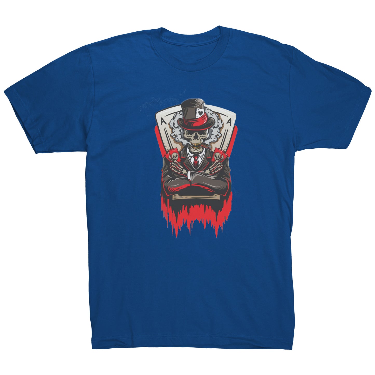 Tshirt Print Skull Wearing Hat Fashion - DUGO