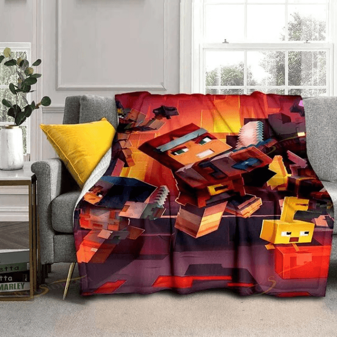 Minecraft Blankets For Living Room And Bedroom Elegance