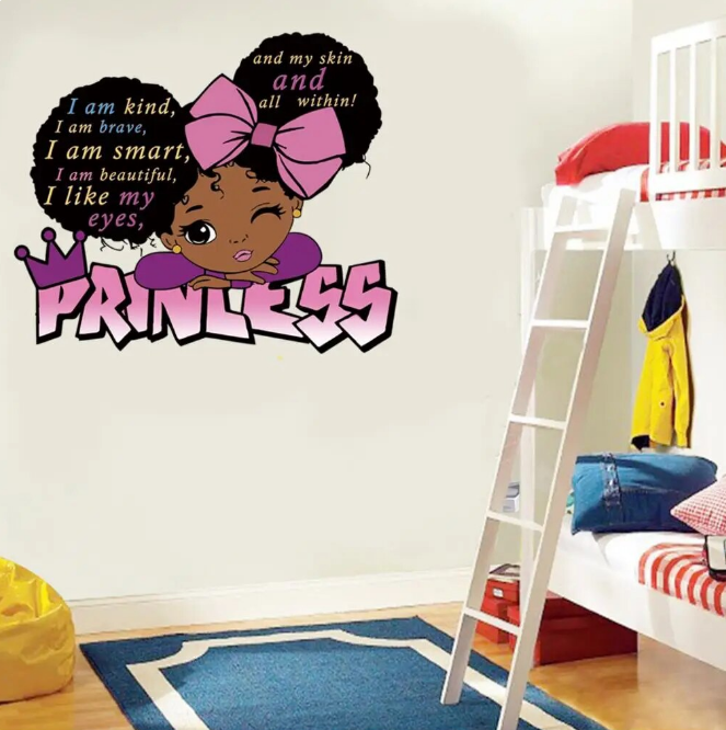 Big Eyes Cute Princess Wall Stickers