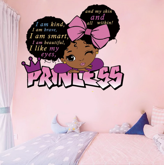 Big Eyes Cute Princess Wall Stickers