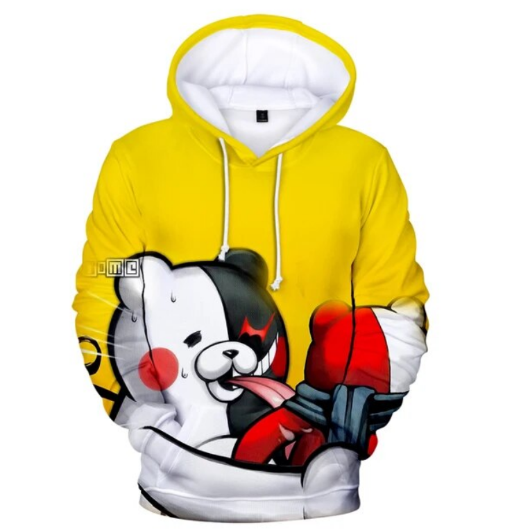Monokuma 3D Print Hoodies Anime Danganronpa Game Hooded