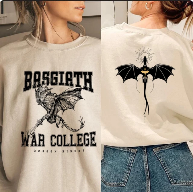 Vintage Fourth Wing Sweatshirt Dragon Rider