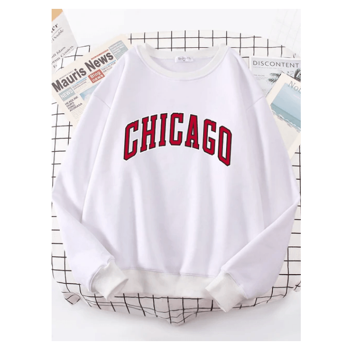 American City Chicago Sweatshirt Hip Hop Casual