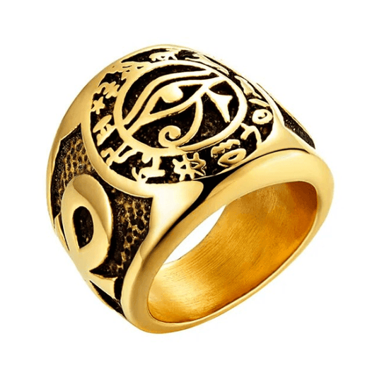 Valily Egyptian Pharaoh Eye Of Horus Rune Amulet Rings