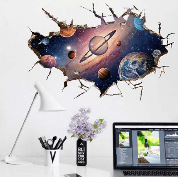 Space Galaxy Planets Wall Sticker