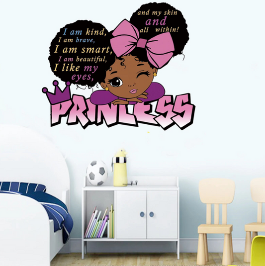 Big Eyes Cute Princess Wall Stickers